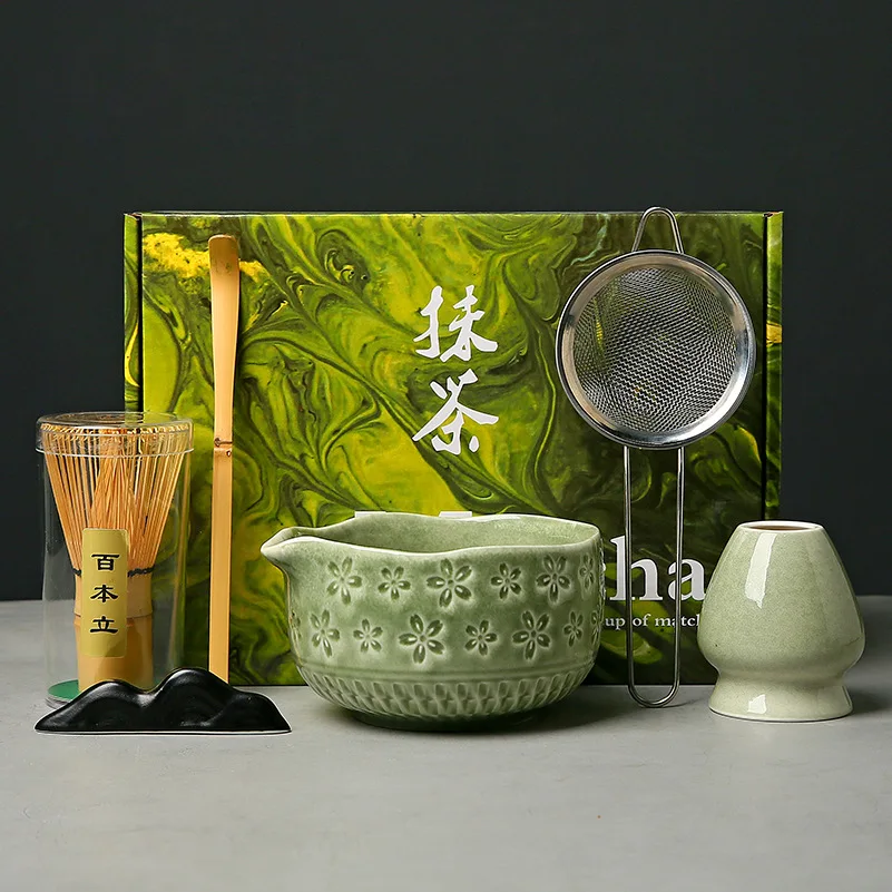 

HXL ceramic matcha bowl set, tool tea dial matcha mixing bowl