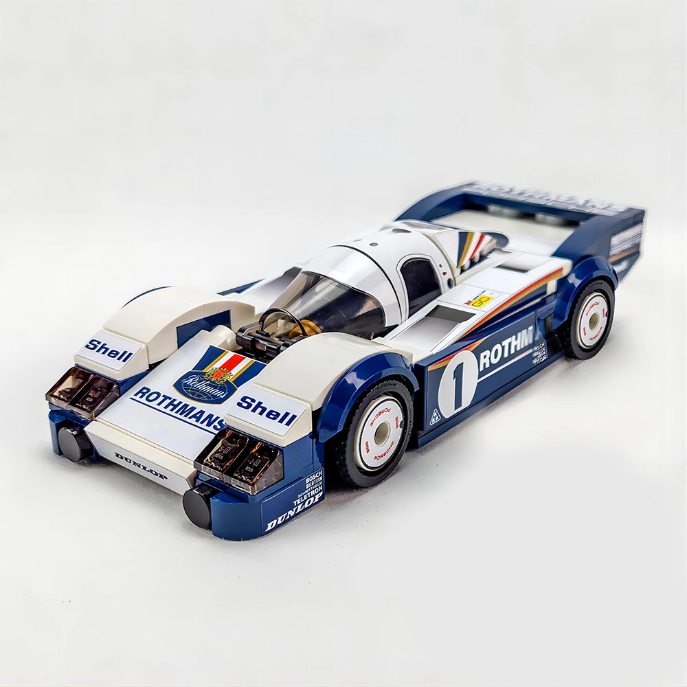 232PCS MOC 956 1982 Year Le Mans Speed Champion Building Block City Sports Racing Car Assembling Puzzle DIY Gift Children's Toys