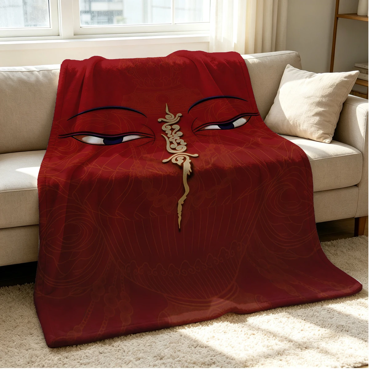 Holy Sight Flannel Blanket Warm Soft Halloween Christmas Couch Warm Cozy Decorative Decor Gift for All Season