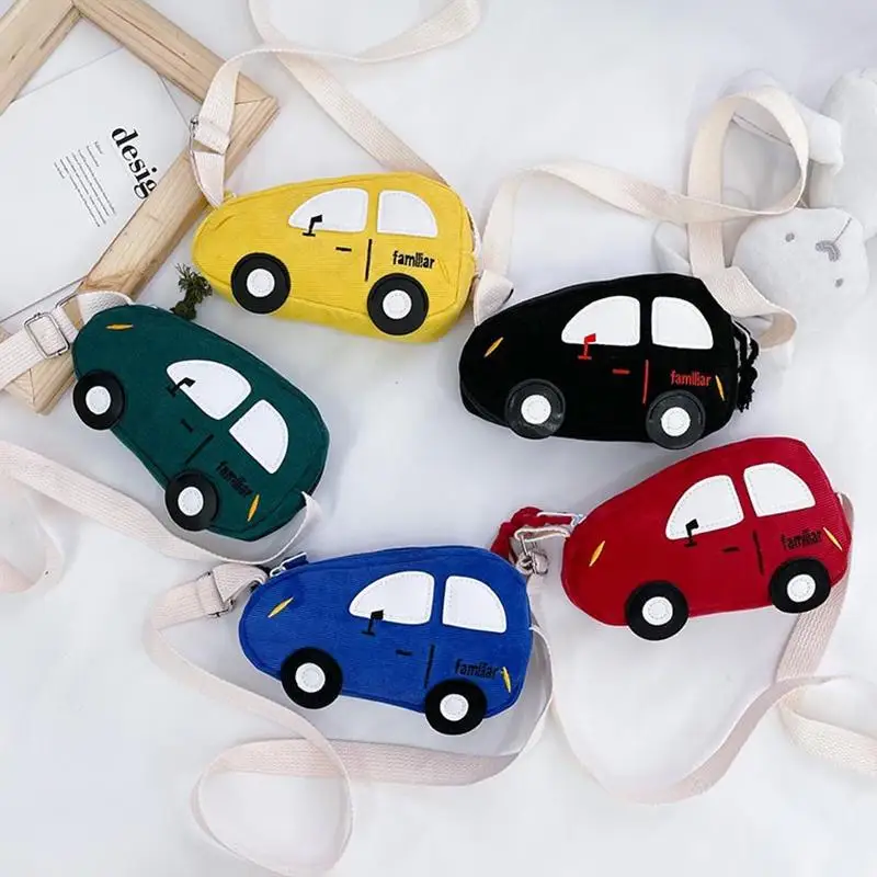 Mini Crossbody Bags Car Shape Shoulder Bag Solid Color Handbags Cute Cartoon Mini Messenger Bags