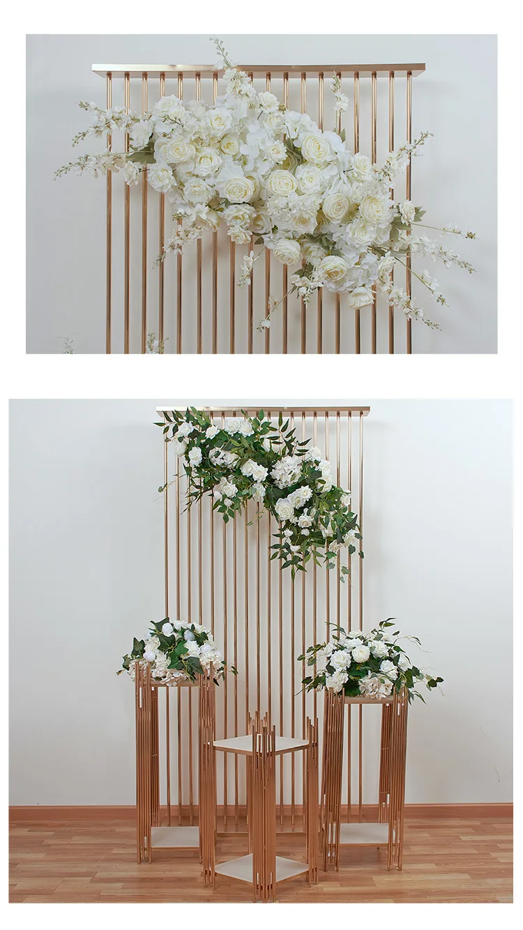 Vielseitige Weiße Künstliche Blumenreihe für Hochzeiten, Hängende Blumen für Wege, Deko-Set mit Kunstblumen für Schaufenster und Ausstellungen – Detail 7