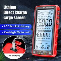 High-precision Intelligent Anti-burn Multimeter Full-screen Charging Digital Multimeter Automatic Range for Electricians