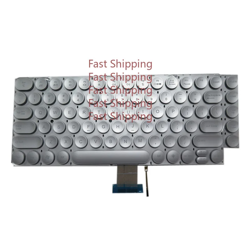 C=For  Monochrome Backlit Sliver Keyboard  Toposh P06 JI-K922-001-00 United States US Without Frame Keyboard
