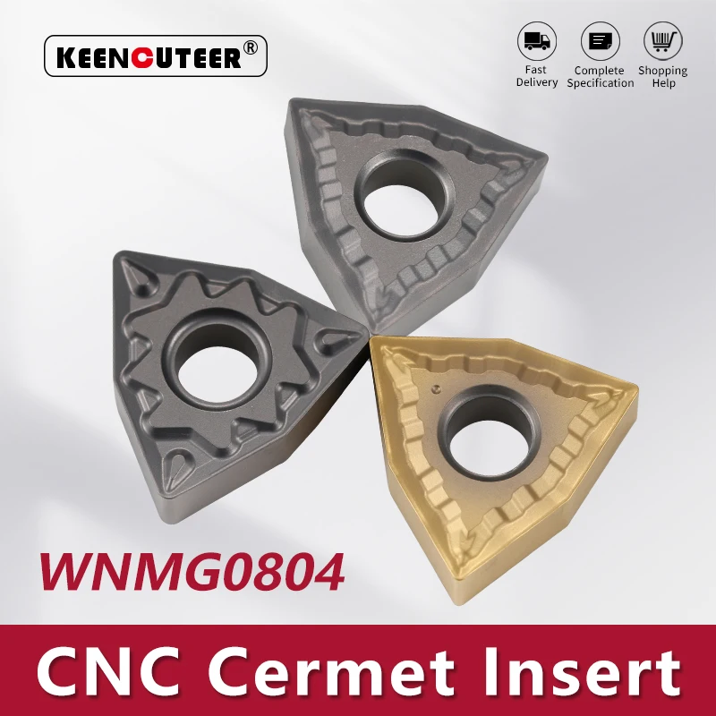 Wnmg Wnmg080404 Wnmg080408 Kt60 Kt6020 Carboneto de Inserção para Cermet Mwenn Torneamento Externo Ferramenta Lâmina Torno Peças Cnc Cortador