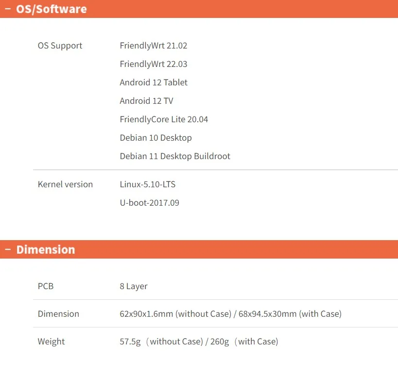 NanoPi R5S LTS Chlorer (4 Go LPDDR4X RAM/32 Go eMMC) Rockchip RK3568B2 Quad-Cortex-A55 CPU 2.0GHz,2x PCIe 2.5Gbps Ethernet,OpenWRT