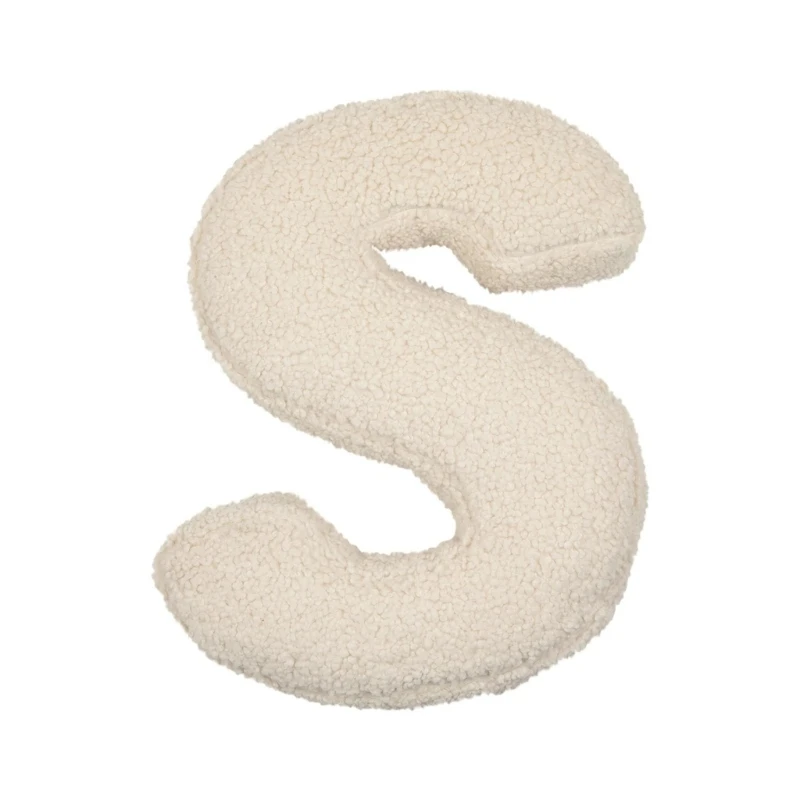 Letter Plush Cushion Snuggly Initial Letter Pillow Lamb Wool Letters Cushion