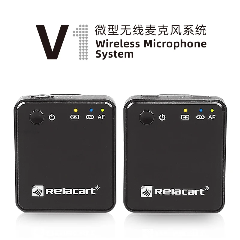 Relacart V1 2.4G Wireless Microphone System Portable Audio Camera Vedio Recording Mic