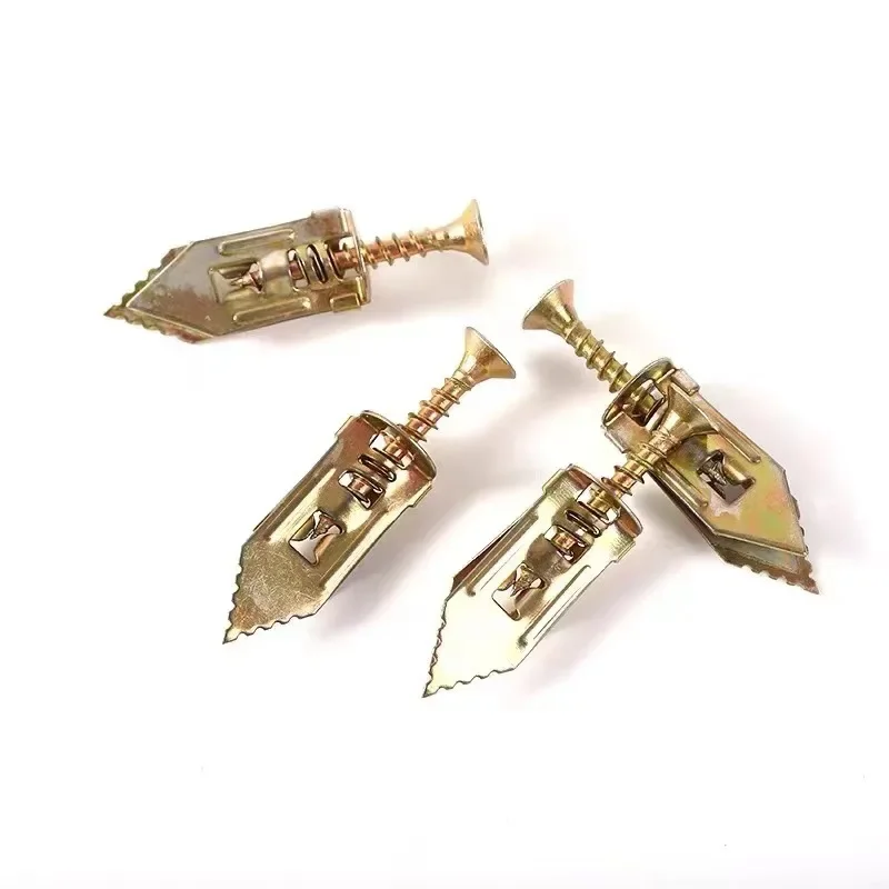 50/100pcs Self Drilling Expansion Screws Stainless Steel Drywall Drywall Anchor Kit Cavity Plug Pin Fixing Tool Set DIY