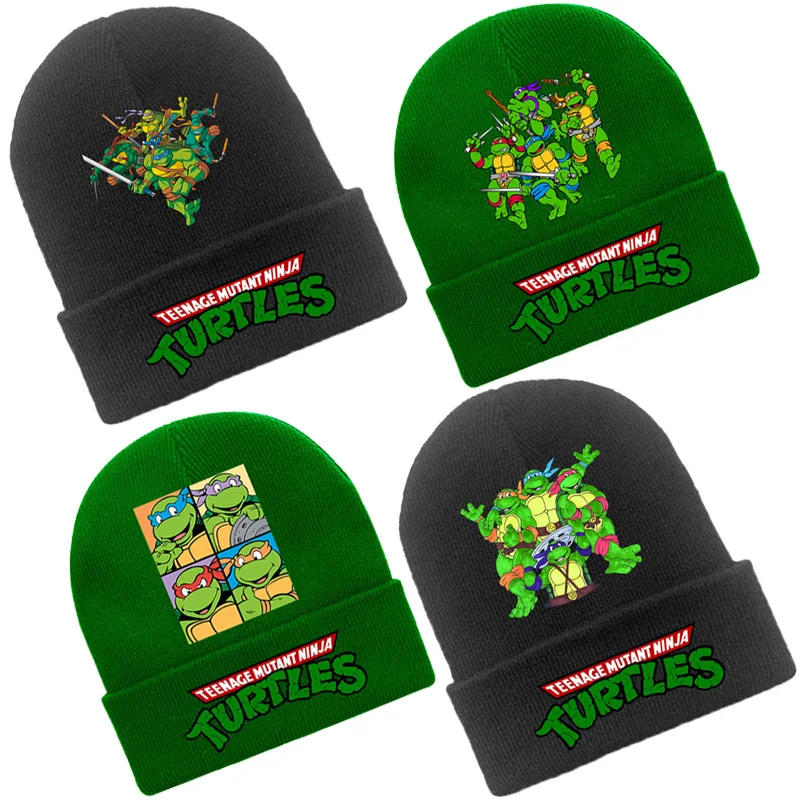 Teenage Mutant Ninja Turtles Boy Knitted Hats Cartoon Stretch Caps Outdoor Keep Warm Kid Beanie Soft Autumn Winter Gifts