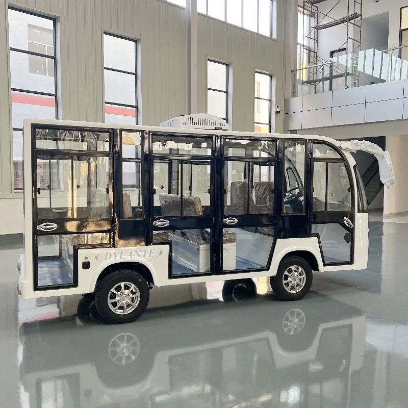 8 11 14 Seats Manufacture Electric Bus Opened and Closed Sightseeing Shuttle Bus for Factory