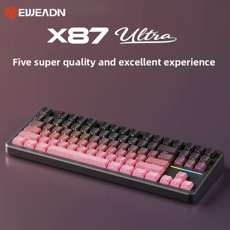 EWEADN x87Ultra Mechanical Keyboard with 12000 mAh Battery Linear Switch for Enhanced Gaming  Experience