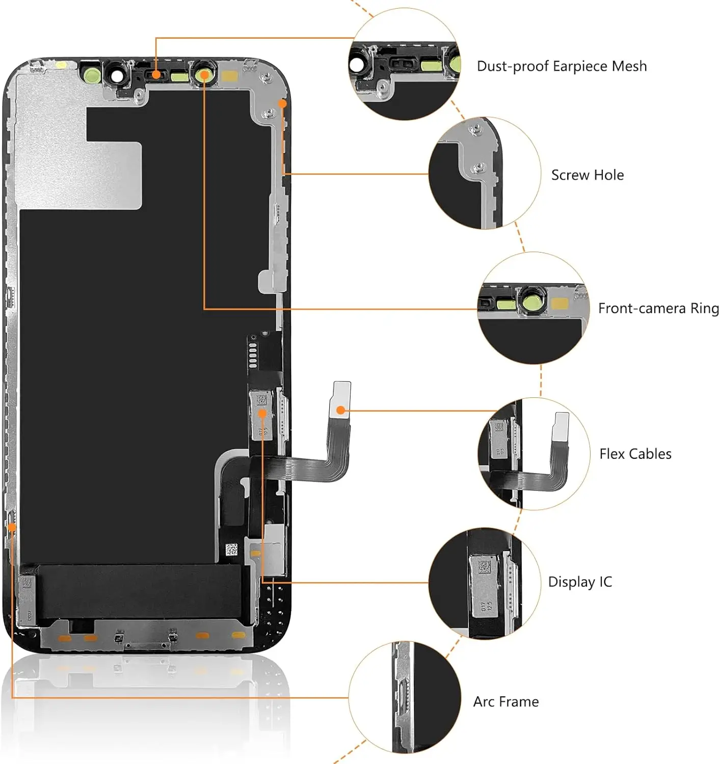 OLED Pantalla per iphone 12 Display LCD Touch Screen Digitizer Assembly per iPhone 12Pro LCD sostituzione supporto 3D Touch True