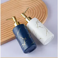 Dispenser for Liquid Soap European Glass Bottle Press Type Hand Sanitizer Bottle Toilet Shampoo Bottles Body Lotion Bottles