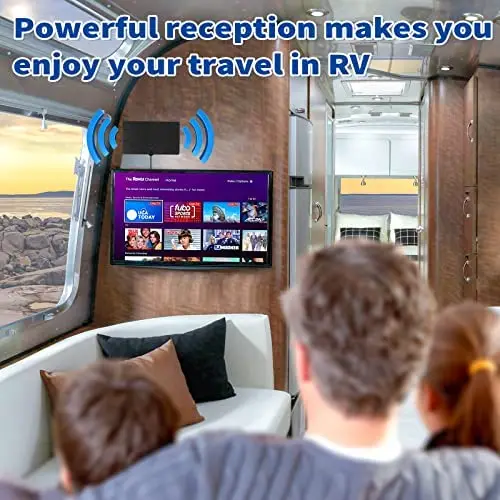 เสาอากาศทีวี Interna Portatile DVB-T2 HDTV ดิจิตอล Terrestre Con Amplificatore Segnale ที่มีประสิทธิภาพเสาอากาศ Adesiva Supporta 4K 1080P