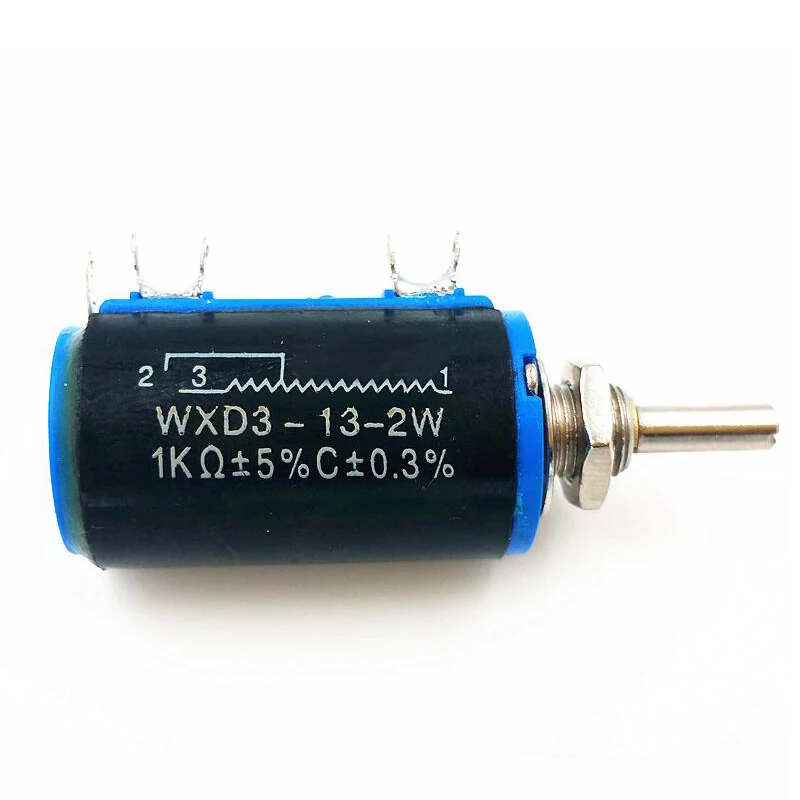 ( 1PCS WXD3-13 2W Potentiometer + 1PCS Grey knob )100 200 220 1K 2.2K 3.3K 4.7K 5.6K 6.8K 10K 22K 33K 47K 100K Ohm WXD3-13-2W