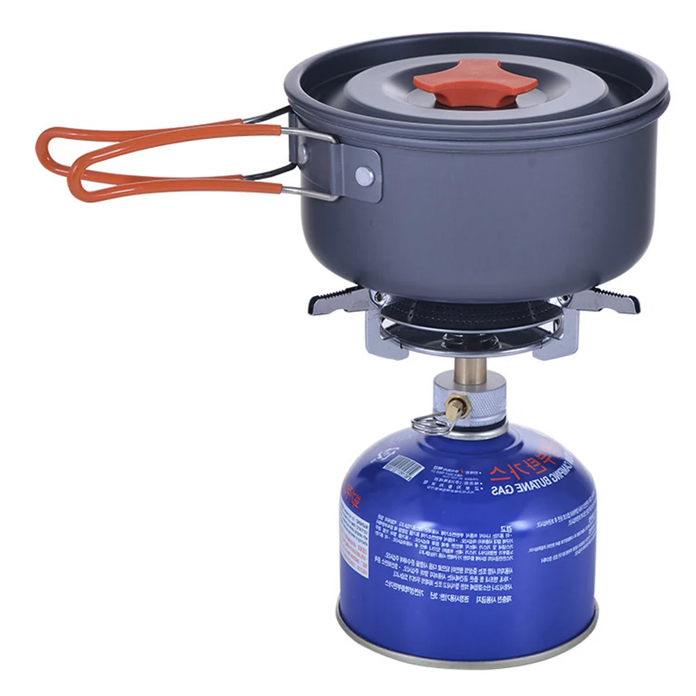 

1Pcs Portable Silver Camping Stove Outdoor Gas Burner Electronic Ignition Cooker Split Gas Stove for Picnic Barbecue Use