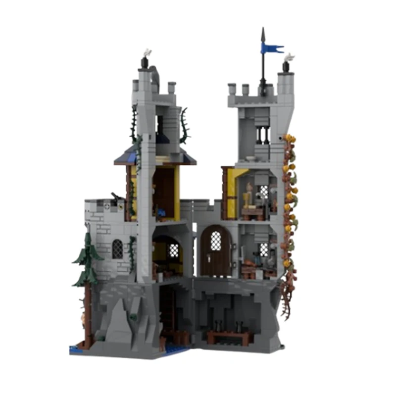 Arquitetura Modular Toy Modelo, Partículas Pequenas, Local, MOC, Castelo Medieval, Puzzle, DIY, Ornamentos, Presentes, 966Pcs