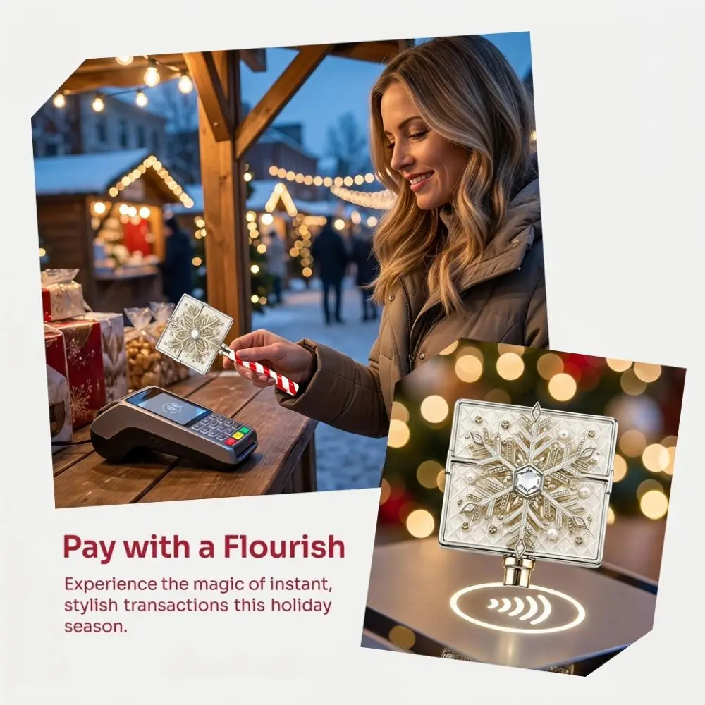 Creative Christmas Payment Magic Wand Christmas Tree Convenient Checkout Contactless Payment Sleeve Portable Lightweight