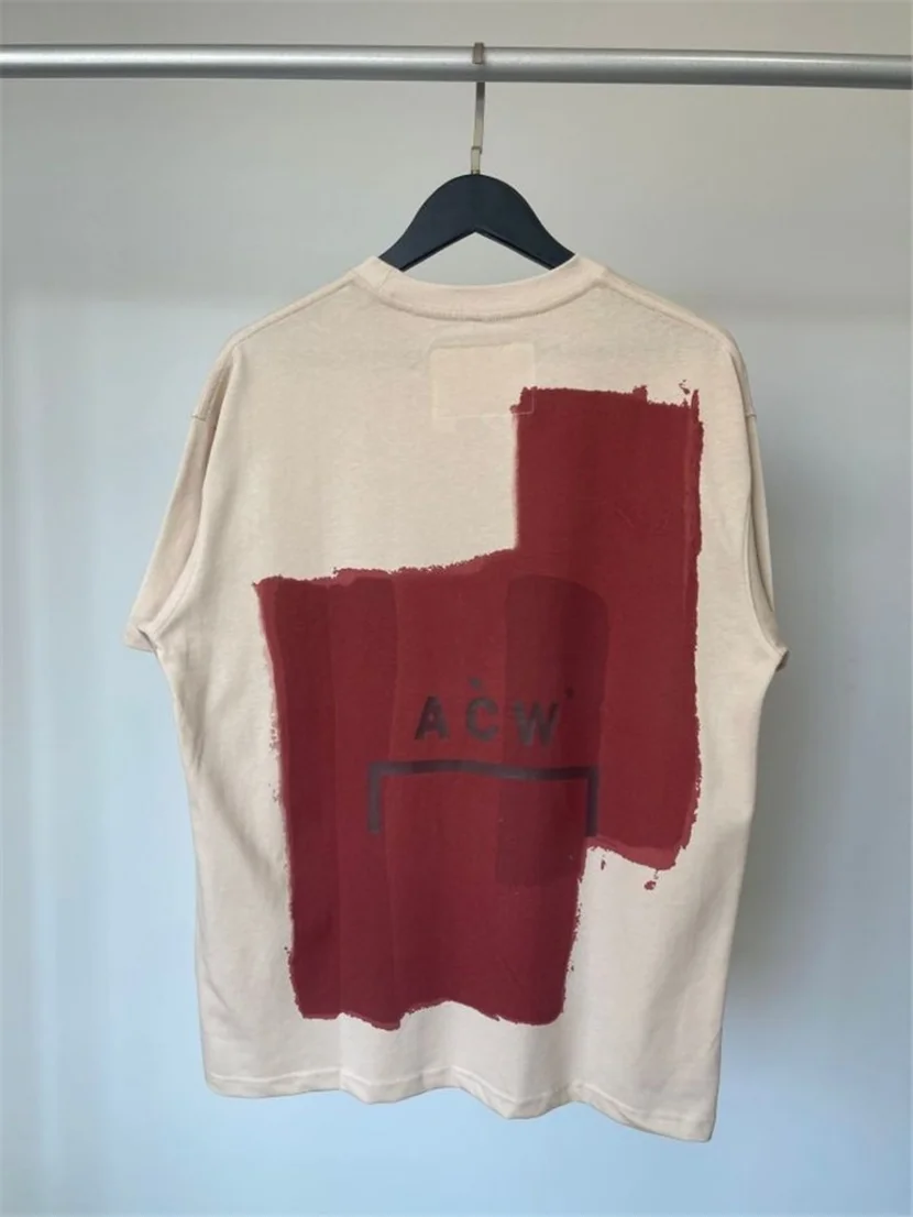 A-COLD-WALL* T-shirt Red Ink Painting A COLD WALL T shirt 1:1 Best Quality Tag ACW Tops Tee