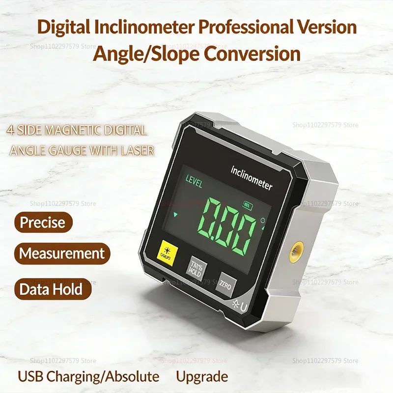 Pocket Electronic Digital Protractor Multifunctional Digital Angle Finder Box Inclinometer 360 Degree Measurement inclinometer