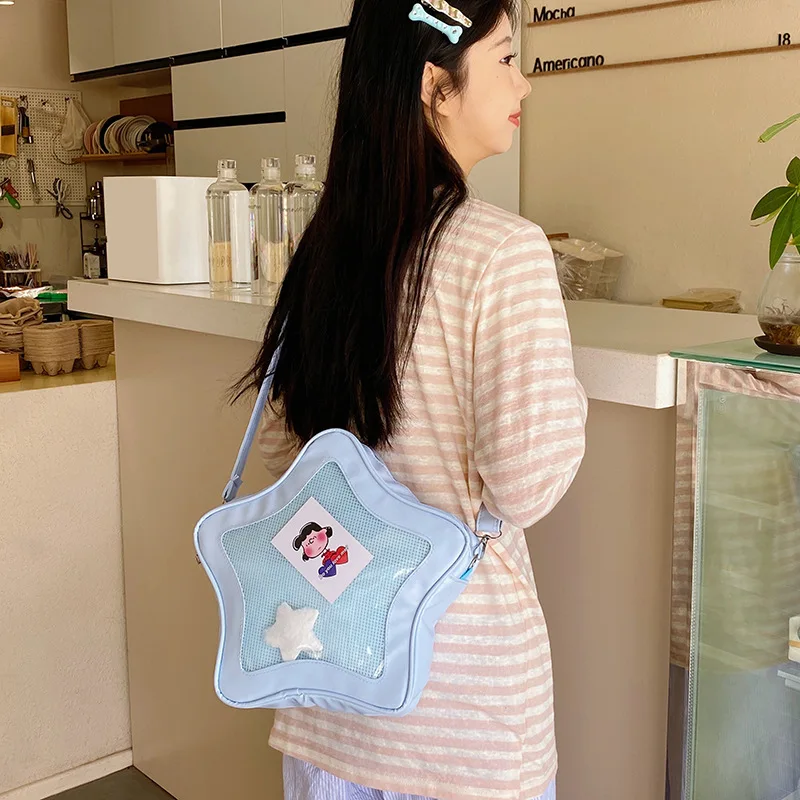 

2025 Kawaii Japanese Style Cute Cool Shoulder Bag Sweet Aesthetic Crossbody Purse for Girls Trendy Casual Streetwear