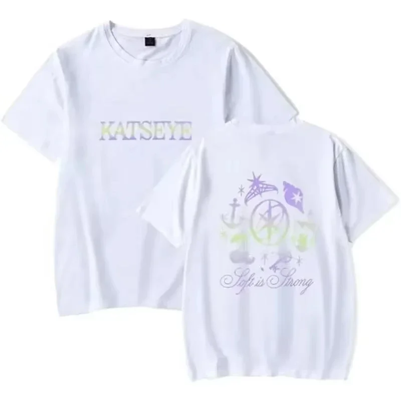 20262026 Katseye Merch Distressed Tee Unisex Fashion Pop Music Short Sleeve Shirt Sweatwear Streetshirt Cool Summer T-Shirt Tops