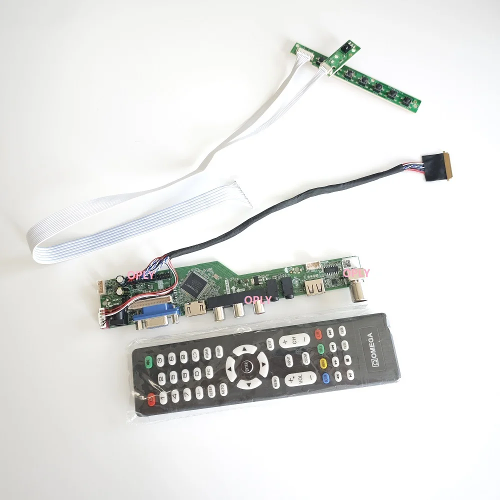 

For AUO B140RW02 B140RW03 B140RW02 V0 1600X900 14" HDMI-compatible TV Controller board kit RF USB AV VGA Audio Screen monitor