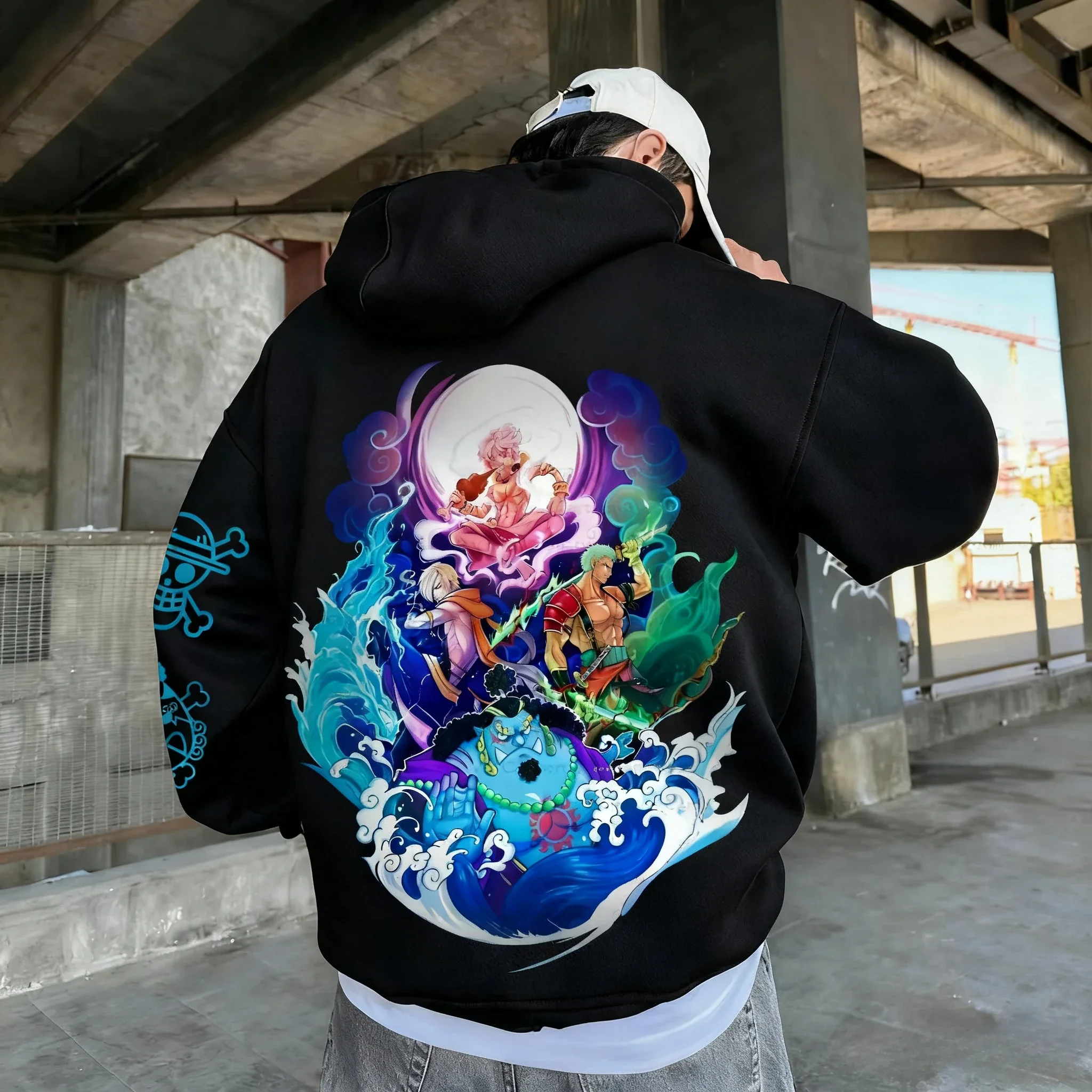 قطعة واحدة أنيمي الخريف/الشتاء هوديي 2026 الرجال والنساء جديد الشارع الأمريكي الهيب هوب كبير اليومية عادية الوالدين والطفل #1