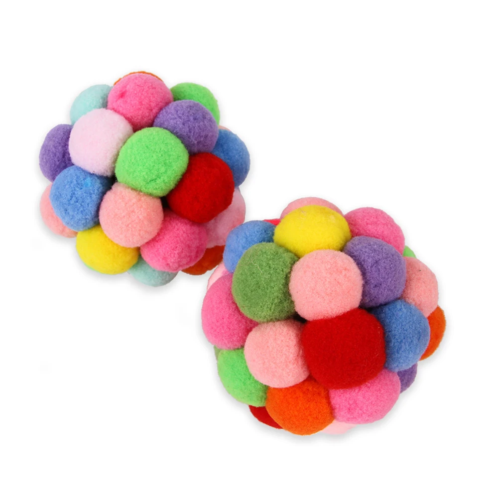 

Adorable Cat Ball With Bells Sound Eco-Friendly Durable Washable Interactive Bite Resistant Funny Pet For Cats Attractive
