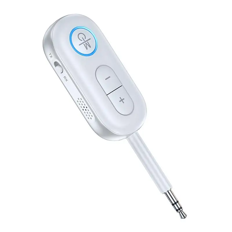 สําหรับอะแดปเตอร์รถAUX Receiver 2-in-1 เครื่องส่งสัญญาณไร้สายแบบพกพารถเครื่องส่งสัญญาณไร้สายรถลําโพงสําหรับรถยนต์/บ้าน