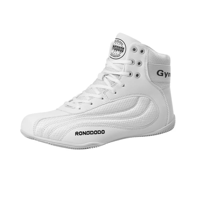 New Boxing Comfortabl Combat Training Martial Arts Fitness Exercise Sanda Shoes High Top Shock Absorbing Wrestling Unisex Adult