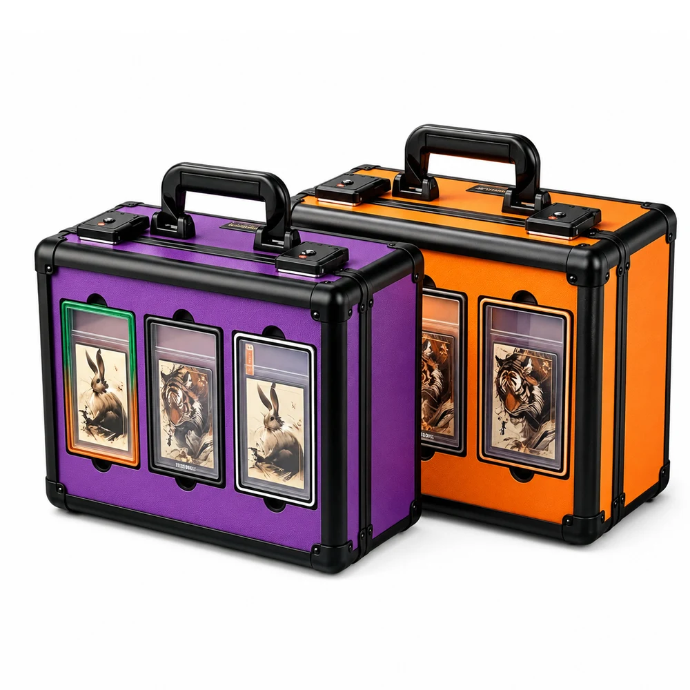 SIHAO Graded Card Storage Case with Clear Acrylic Display Lid for for PSA, for BGS, for CGC, for TAG & Magnetic Card Holders