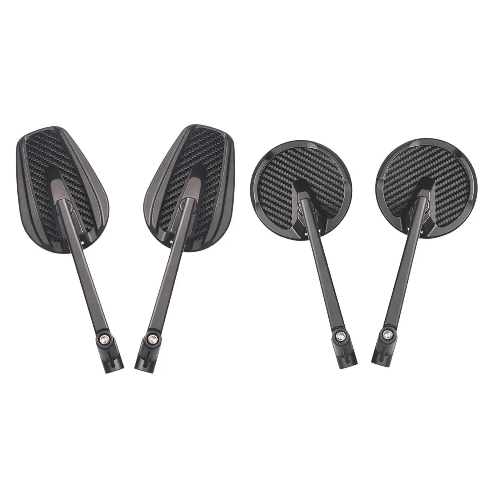 

Rearview Mirrors Modification Accessories Fits M8 M10 Screws Carbon Fiber Mirrors Left and Right for Scooters Motorcycle