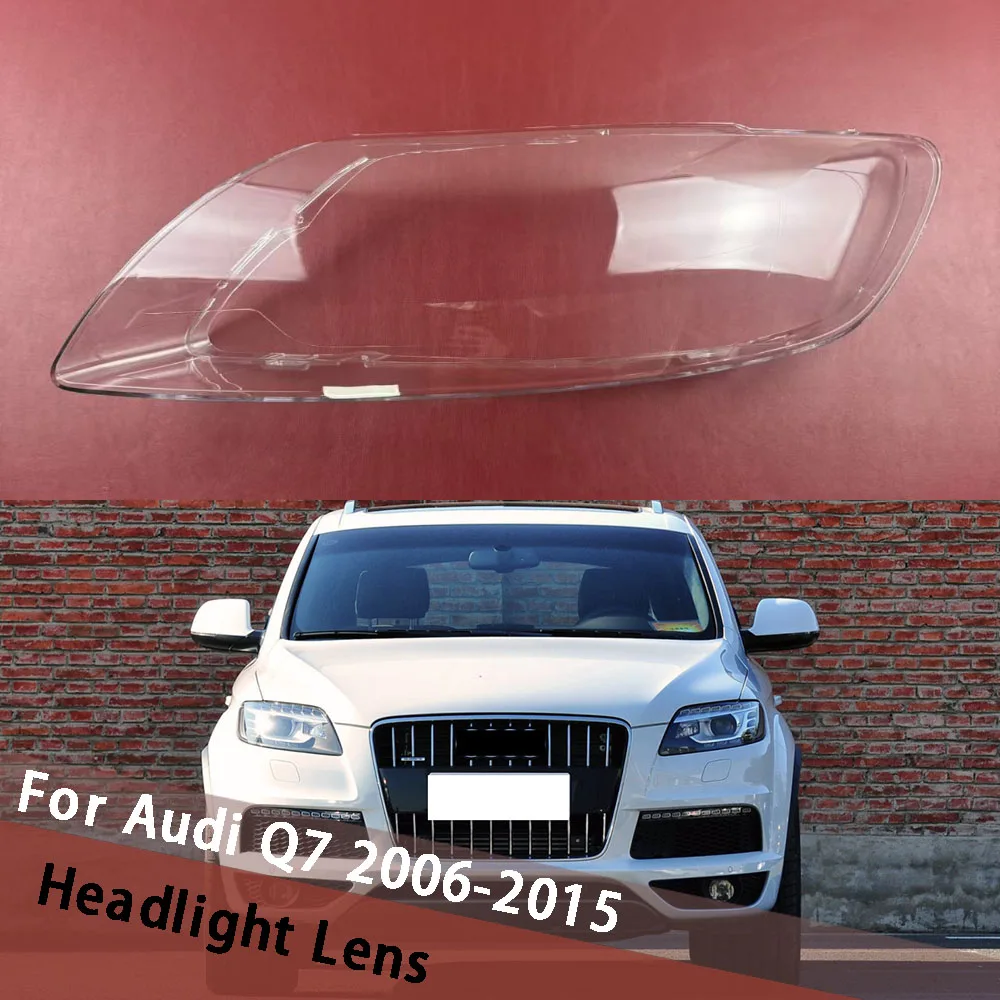 

For Audi Q7 2006-2015 (With Line) Headlight Cover Headlamp Shell Lamp Shade Lens Replace Original Lampshade Plexiglass