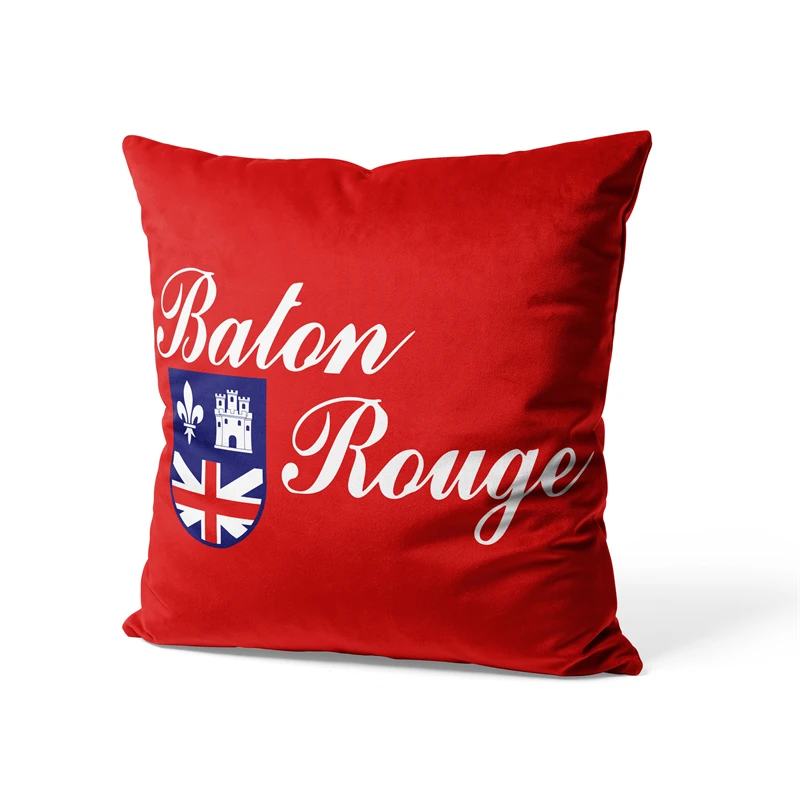 Aertemisi 18'' x 18'' Baton Rouge Louisiana Square Throw Pillow Cushion Covers Cases Pillowcases for Sofa 45cm x 45cm