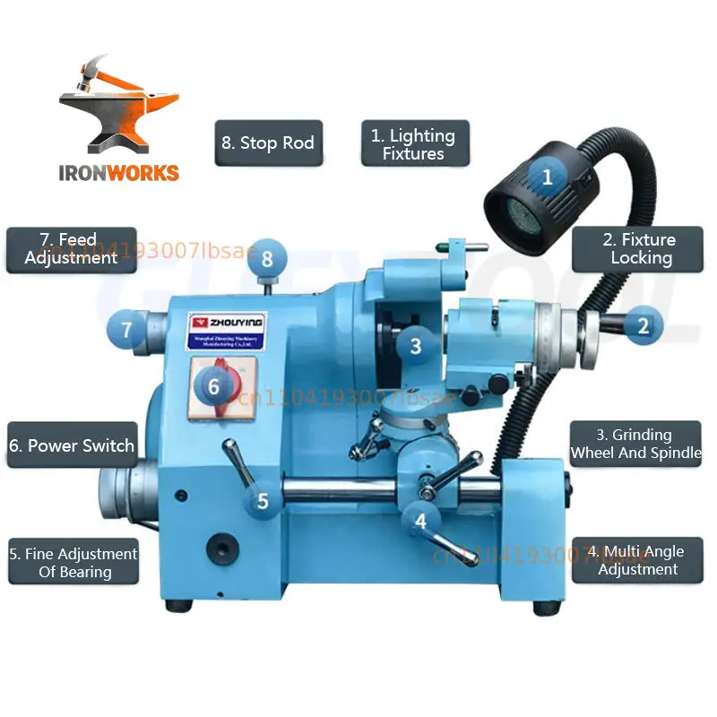 220V Industrial DIY Universal  Sharpening Machine, End Mill Drill Bit Grinding Equipment