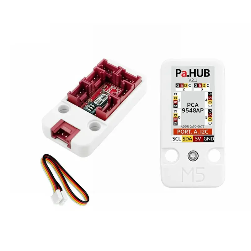 

Iot Development Kit M5stack Pahub V2.1 Unit I2C Multiplexer I2C Bus 1 In 6 Expansion On-Board Dipswitch PCA9548AP