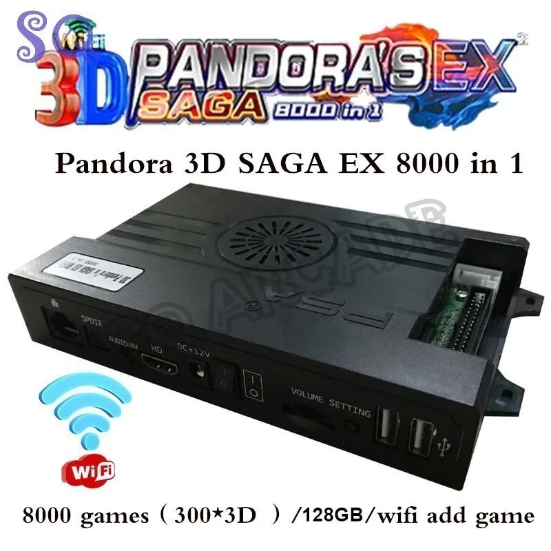 2021 Pandora Сага 9d Dx/Cx/4300/4800/8000 аркадная печатная плата с Wi-Fi загрузка Raspberry Pi аркадная 3d игровая консоль Jamma