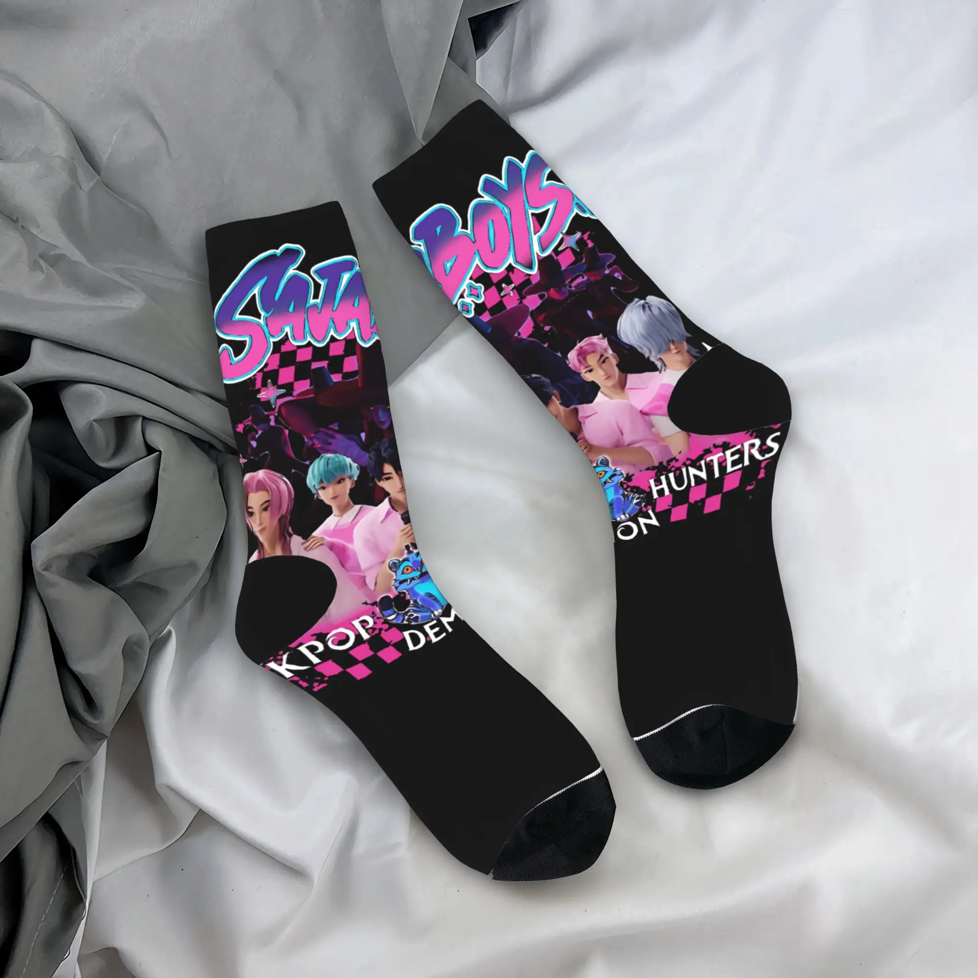 

Saja Boys Kpop Demon Hunters чулки современные носки пара мягкие носки осень спорт на открытом воздухе графические противоскользящие носки подарок
