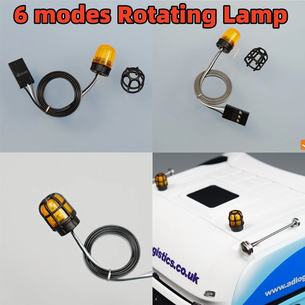 

Upgrades 360 Degree Engineering Rotating Light LED Six New Modes For 1/14 Excavator Tamiya RC Scania 770S Truck Tipper Car Diy