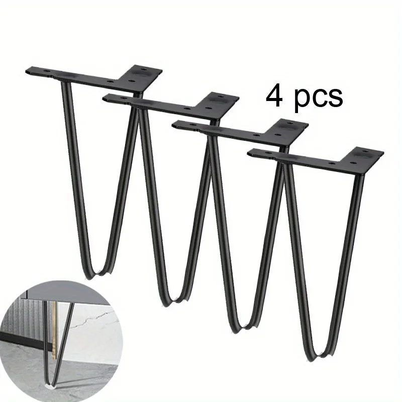 4pcs Furniture Heavy Duty Metal Furniture Legs Rubber Floor Protectors Cabinet Legs Sofa Legs Dresser DIY Dresser Stand Table