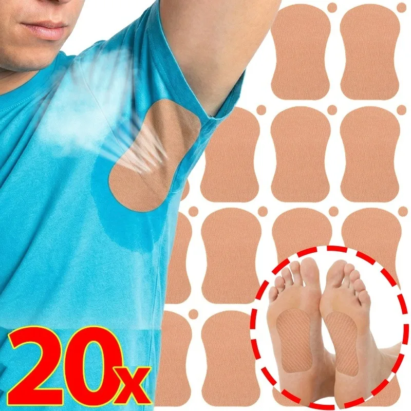 

1/20 шт. влагостойкие подмышечные прокладки, впитывающие пот, невидимые, на клейкой основе, ультратонкие, комфортные для одежды, для женщин и мужчин