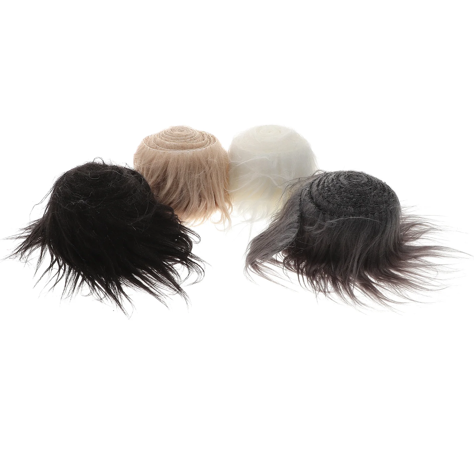 

4pcs Faux Strips For Gnome Beard Diy Hats Decor Artificial Shaggy Sewing Diy Fabrics Faux Fur Supply