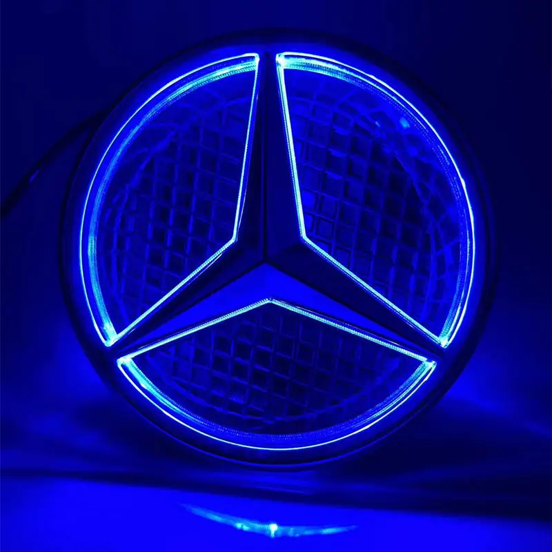 LED Grill Badge Front Grilled Embelm For Mercedes W205 W212 W213 W204 ML W166 CLA C117 W176 W177 C W204 E GLK X204 GLA GLC GLE