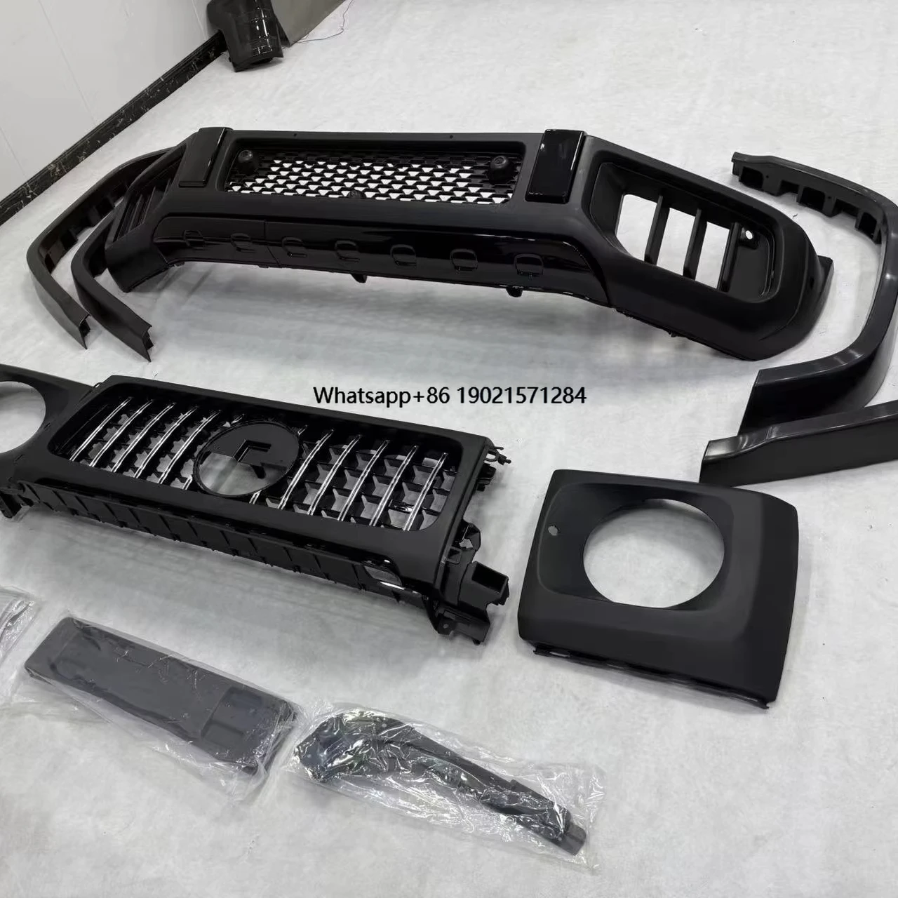 Upgrade 2025 G63 Carbon Fiber Bodykit New PP Material Front Bumper Fits Bens G-Class G Wagon G63 AMG G500 G550 2019-2024