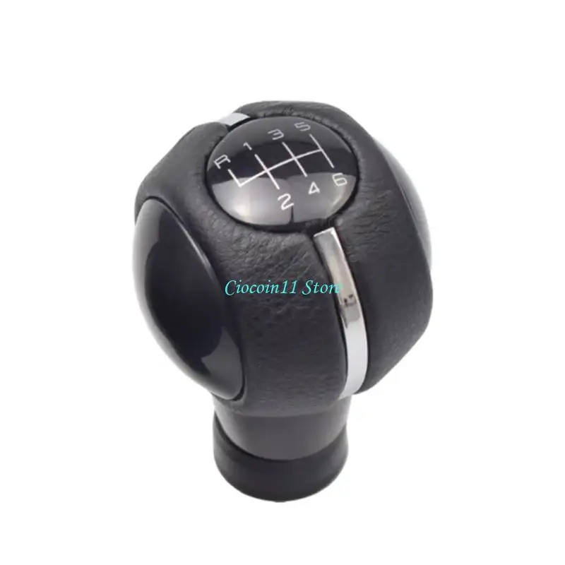 Y1UB Replacement Manual Gear Knob with Black Panels and Silver-Tone Trim for F54 F55