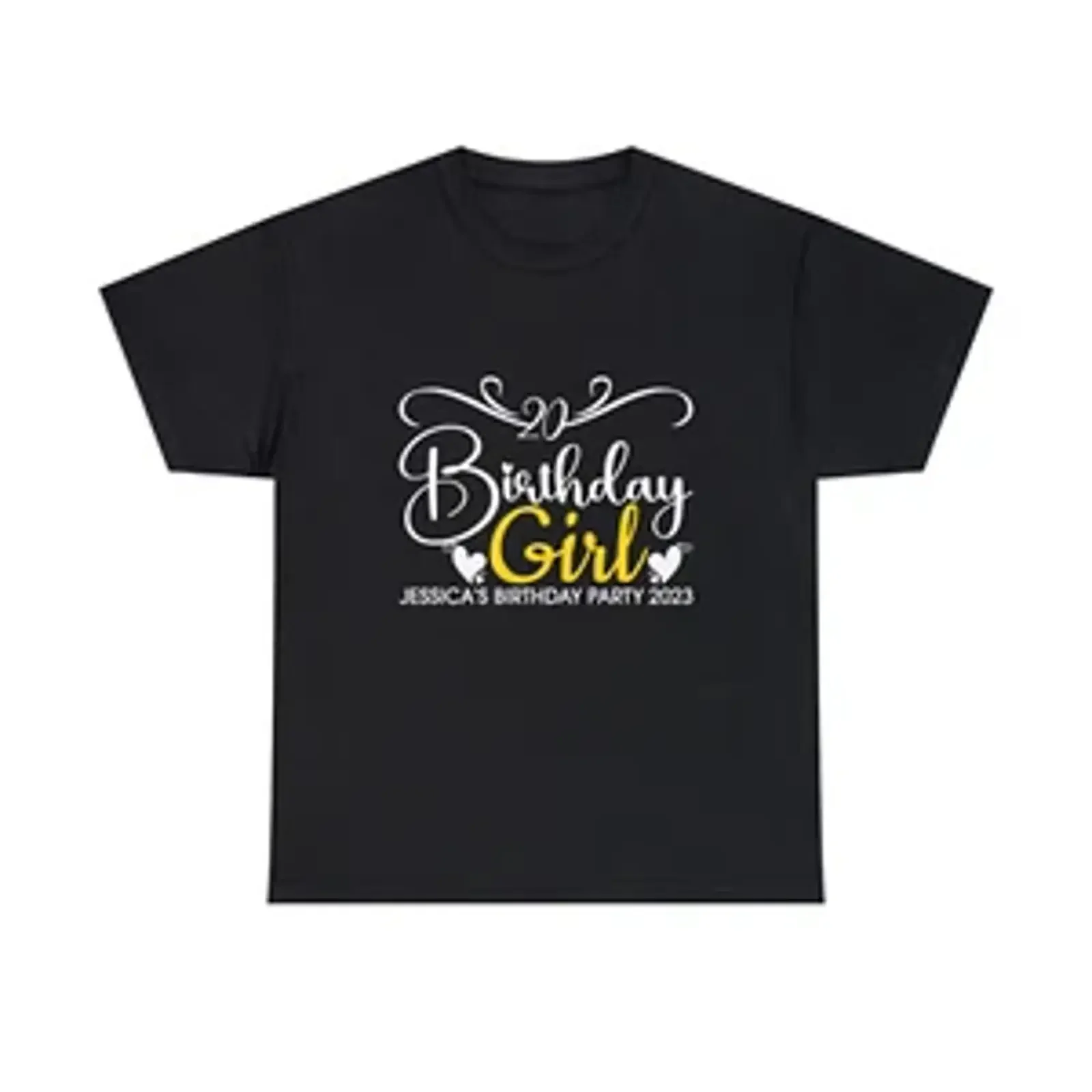 Personalisiertes T Shirt Geburtstag Mädchen Wunschname Alter Jahr Party Geschenk Top vintage Washed Comfortable graphic