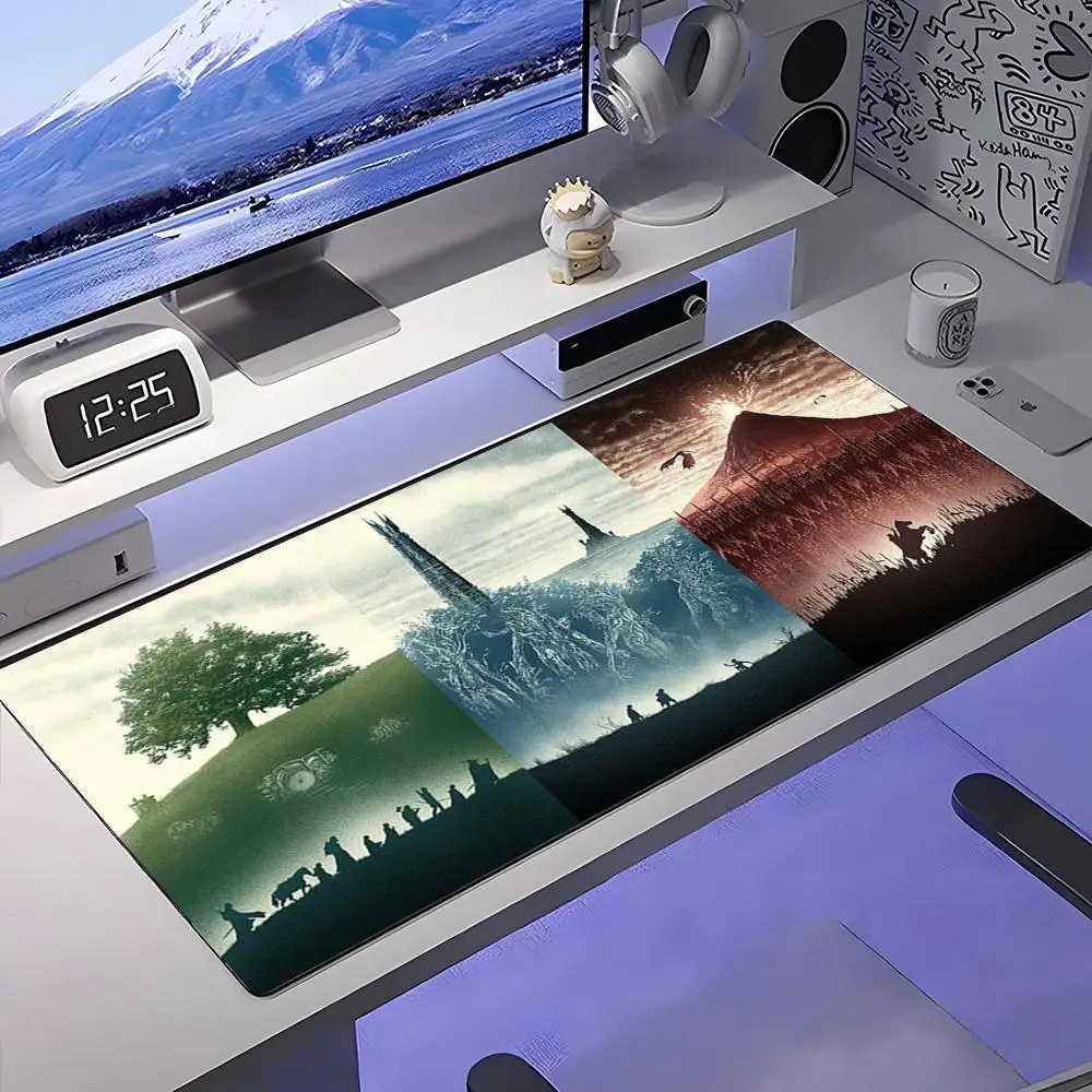 Movie Rings Of The Lords Mouse Pad Large Anti-Slip Rubber Gaming MousePad Durable Desk Pad Thick Seam Edge Suitable For Office A
