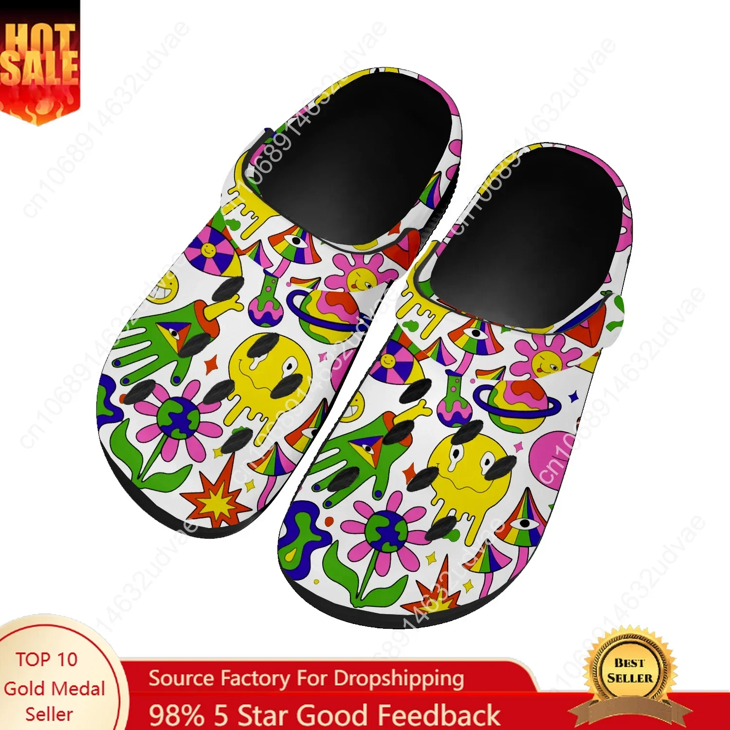 

Graffiti Monsters Street Art Water Shoes Mens Womens High Quality Home Garden Clogs Custom Sandals Beach Breathable Hole Slipper