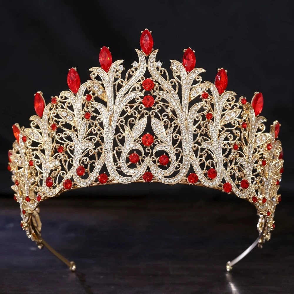 

Large Baroque Crown Headpiece Beauty Pageant Accessory European And American Style Miss World Bride Hair Accessories